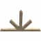 Ekena Millwork Saratoga Rough Sawn Timber Gable Bracket, Douglas Fir, 84"W x 56"H x 4"D x 6"F, 16/12 Pitch GBW084X56X0406SAR00RDF - alternate 4